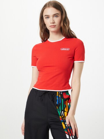 ADIDAS ORIGINALS Koszulka 'With Binding Details' w kolorze czerwony: przód