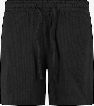 Urban Classics Regular Shorts 'Seersucker' in Schwarz: predná strana