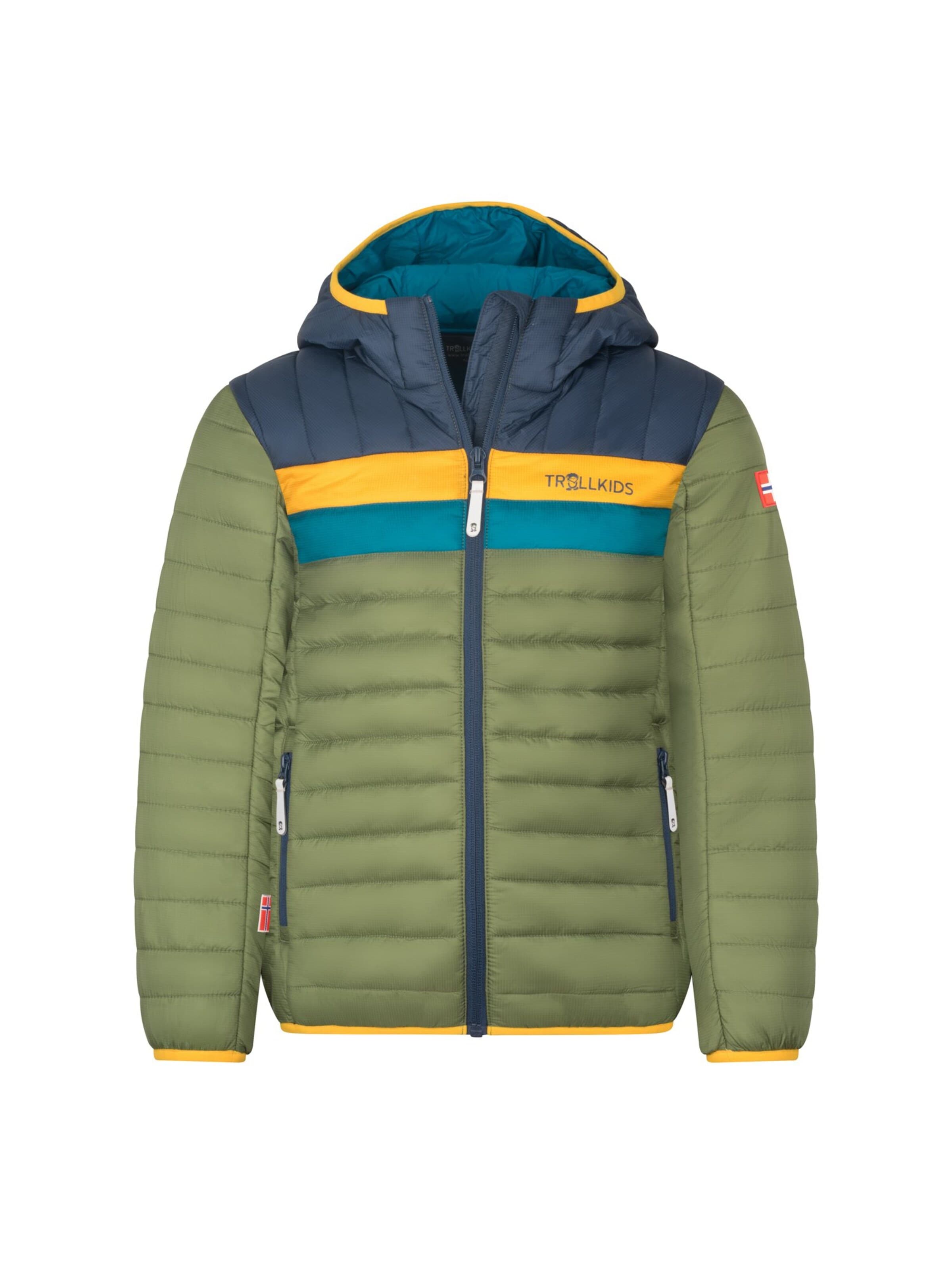 TROLLKIDS Outdoor jacket in Green: front