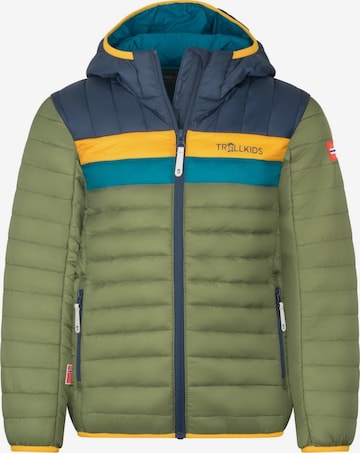 TROLLKIDS Outdoor jacket in Green: front