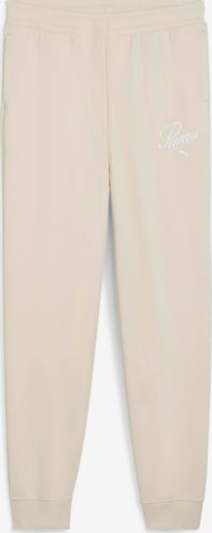 PUMA Tapered Sweathose 'ESSENTIALS SCRIPT' in Beige: Vorderseite