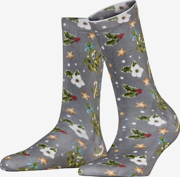 BURLINGTON Socks 'Fancy Christmas' in Grey: front