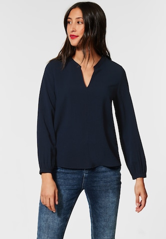 STREET ONE Blouse in Blue: front