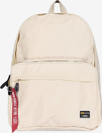 ALPHA INDUSTRIES Backpack 'Crew' in White: front