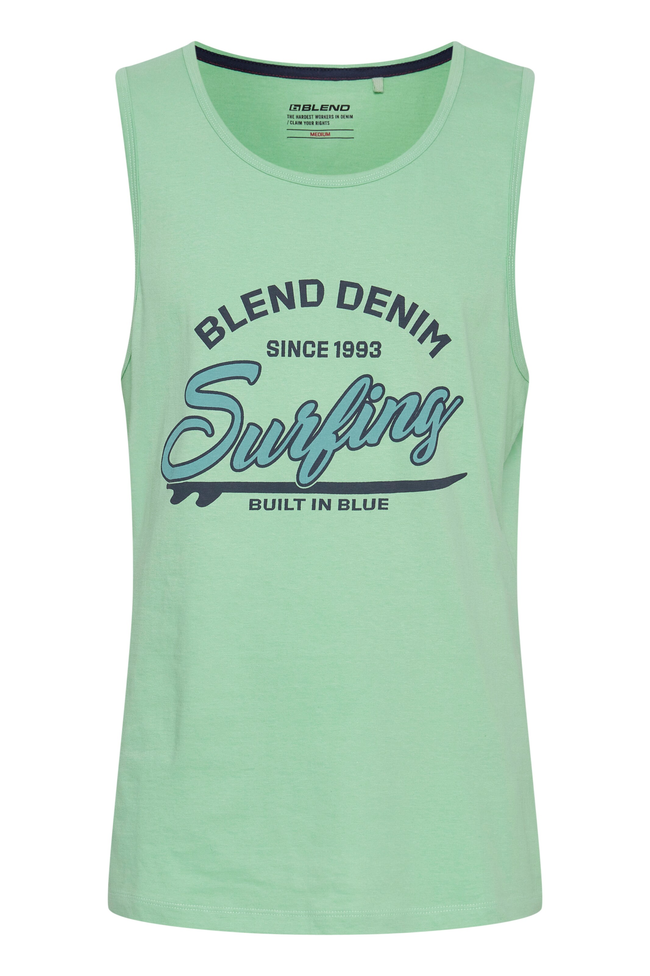 BLEND - Camiseta 'Lingo' en verde: frente