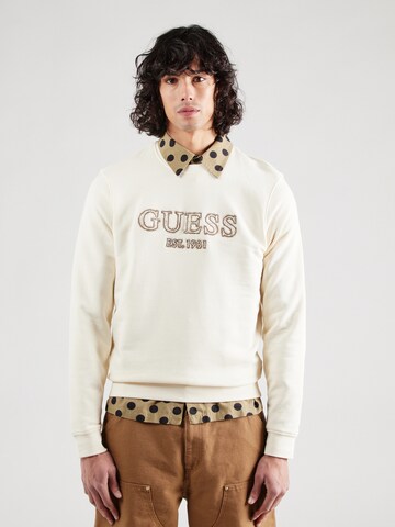 GUESS - Sweatshirt em amarelo: frente