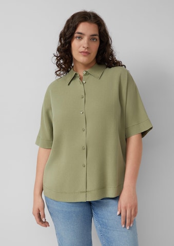 s.Oliver Blouse in Groen: voorkant