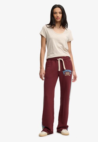 Superdry & Co Wide leg Broek in Bruin