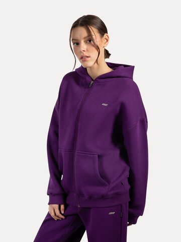 Smilodox Lyanna Basic Zipper Hoodie in Lila
