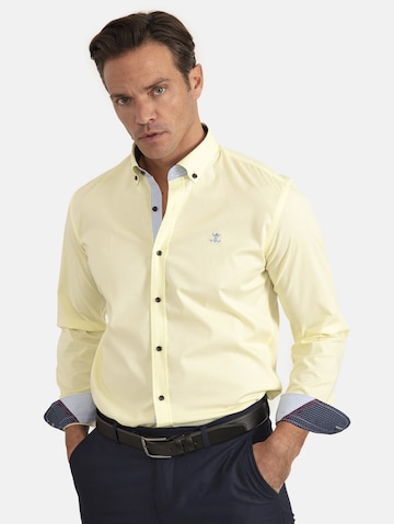 Sir Raymond Tailor Regular fit Button Up Shirt 'Lisburn' in Yellow