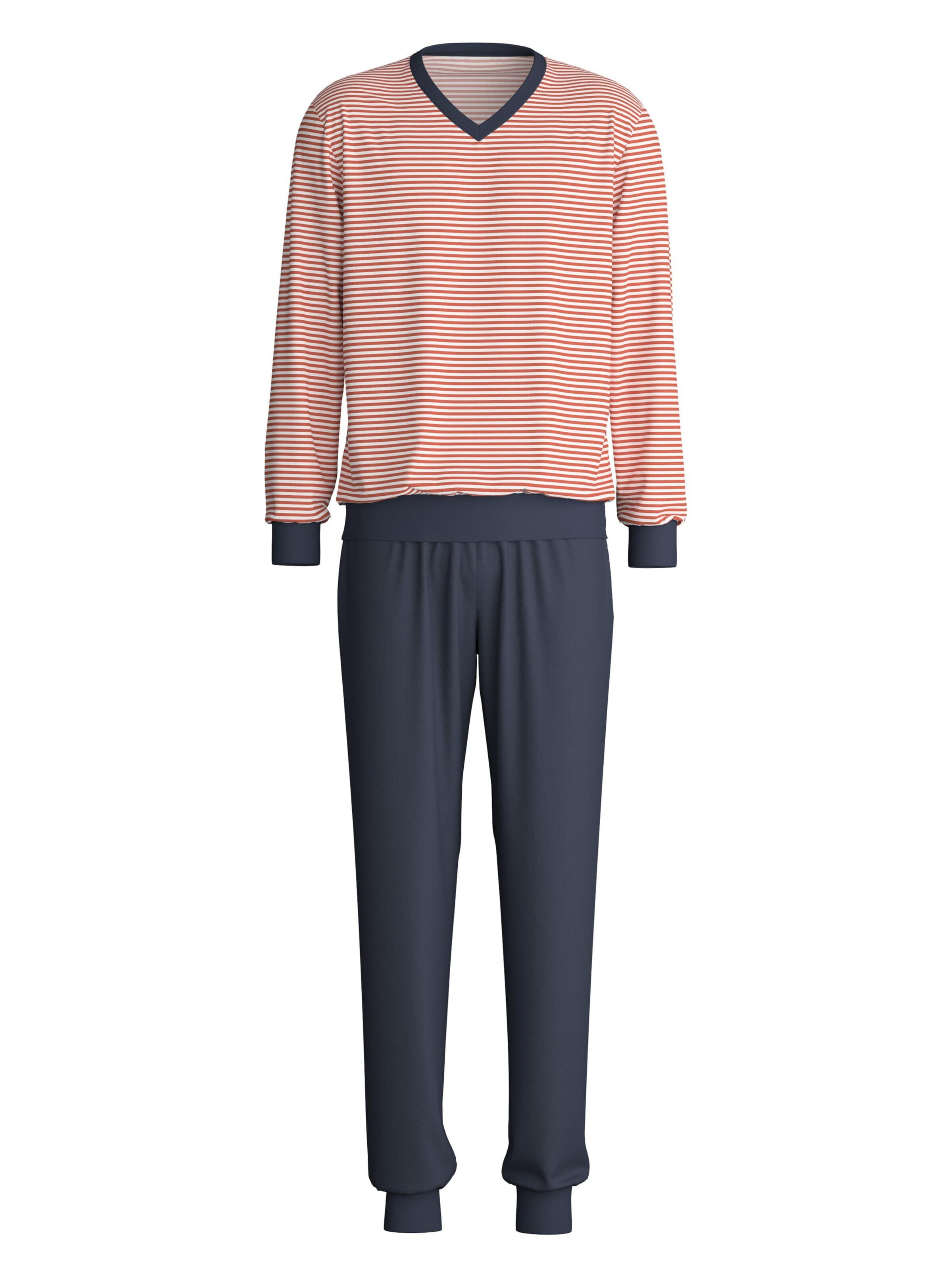 CALIDA Pyjama lang 'Nightwear Xtra' in Bruin: voorkant