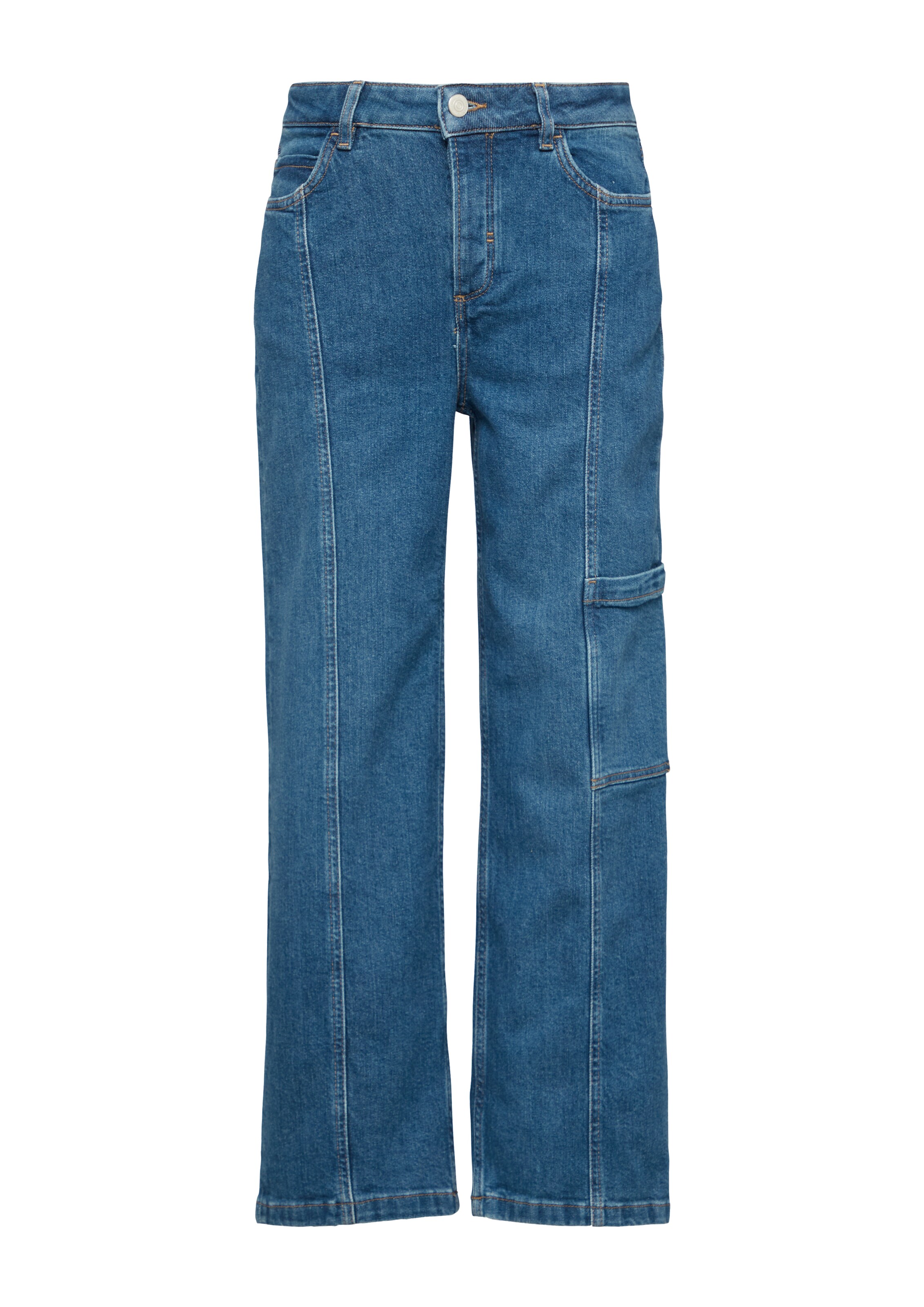 Regular Jeans cargo comma casual identity en bleu : devant
