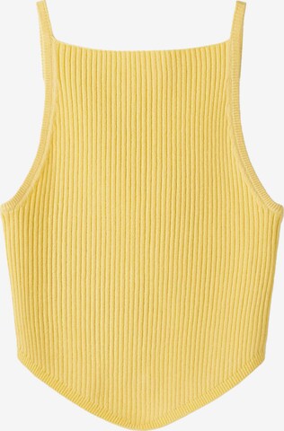 Tops en tricot Bershka en jaune : devant