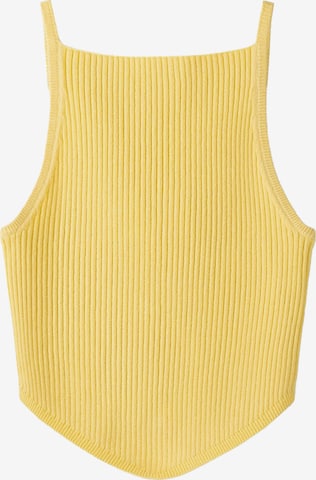 Tops en tricot Bershka en jaune : devant