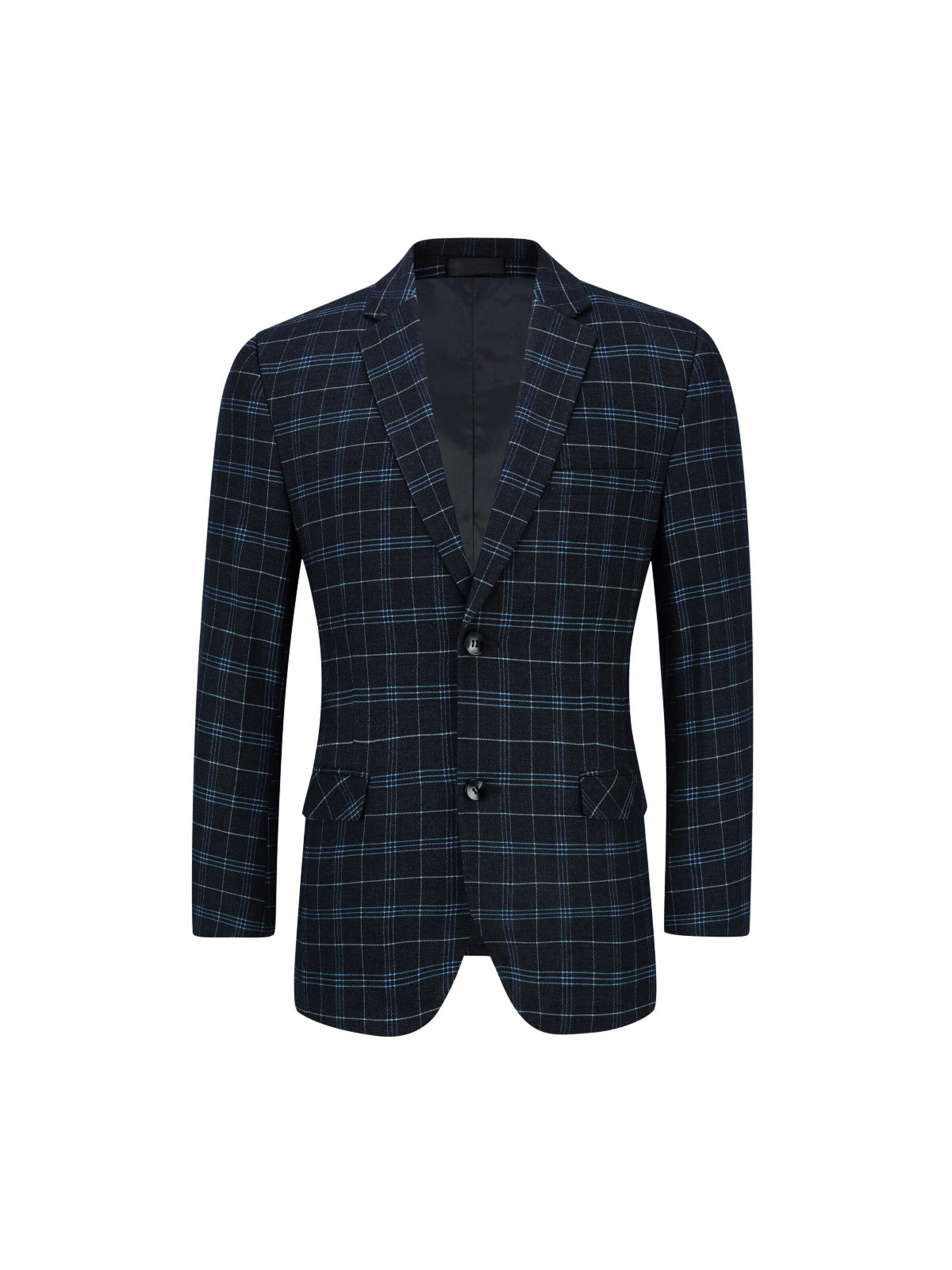 YOUTHUP Slim fit Suit 'Karo' in Black