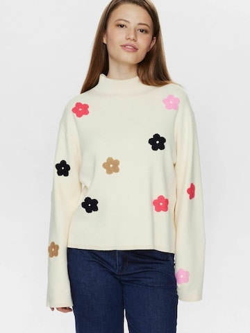 NÜMPH Sweater ' NUFLOW ' in White: front