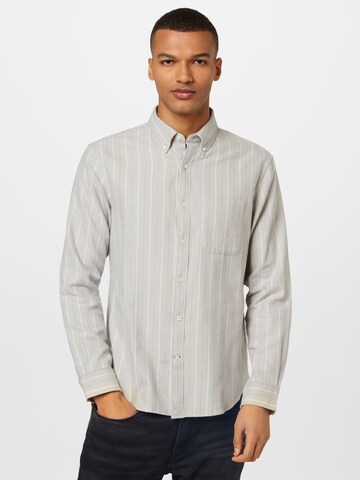 Club Monaco Regular fit Button Up Shirt in Grey: front