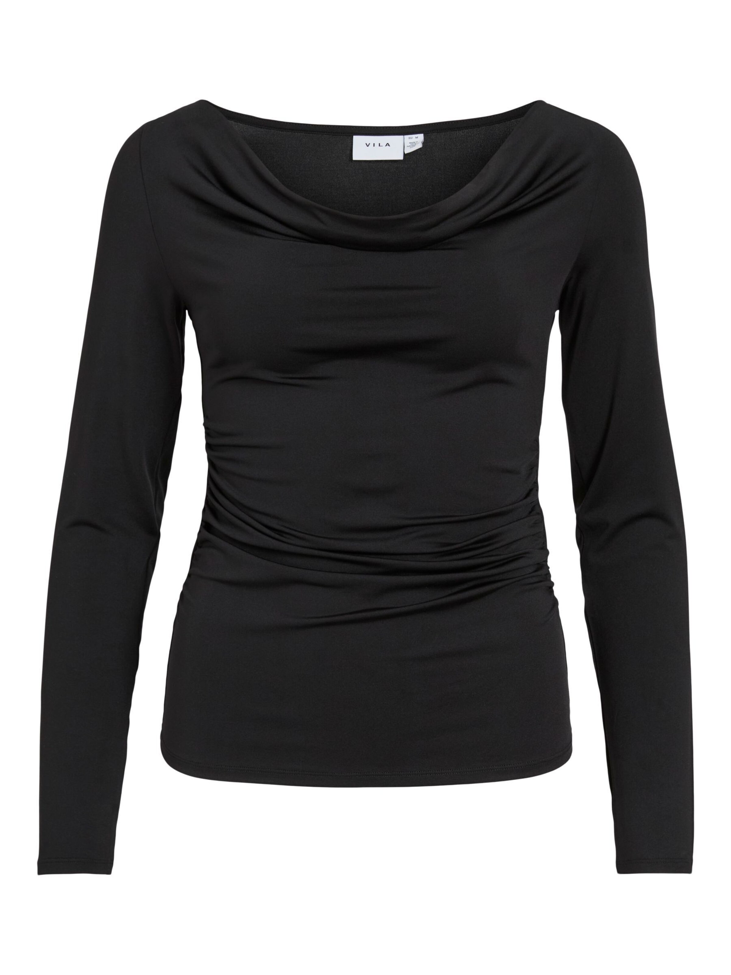 VILA Shirt 'VIKana' in Zwart: voorkant