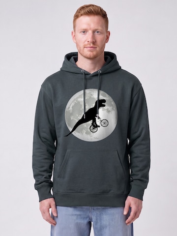 Sweat-shirt ' Flying TRex ' Watapparel en gris : devant