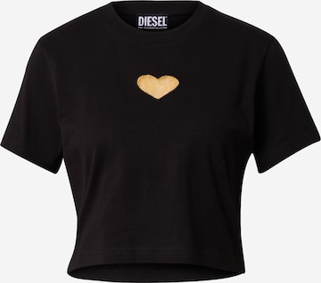 DIESEL Shirt 'HEARTY' in Zwart: voorkant