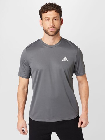 pelēks ADIDAS SPORTSWEAR Sporta krekls 'Designed For Movement': no priekšpuses