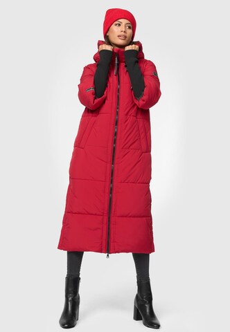 NAVAHOO Winter coat 'Ciao Miau XIV' in Red: front