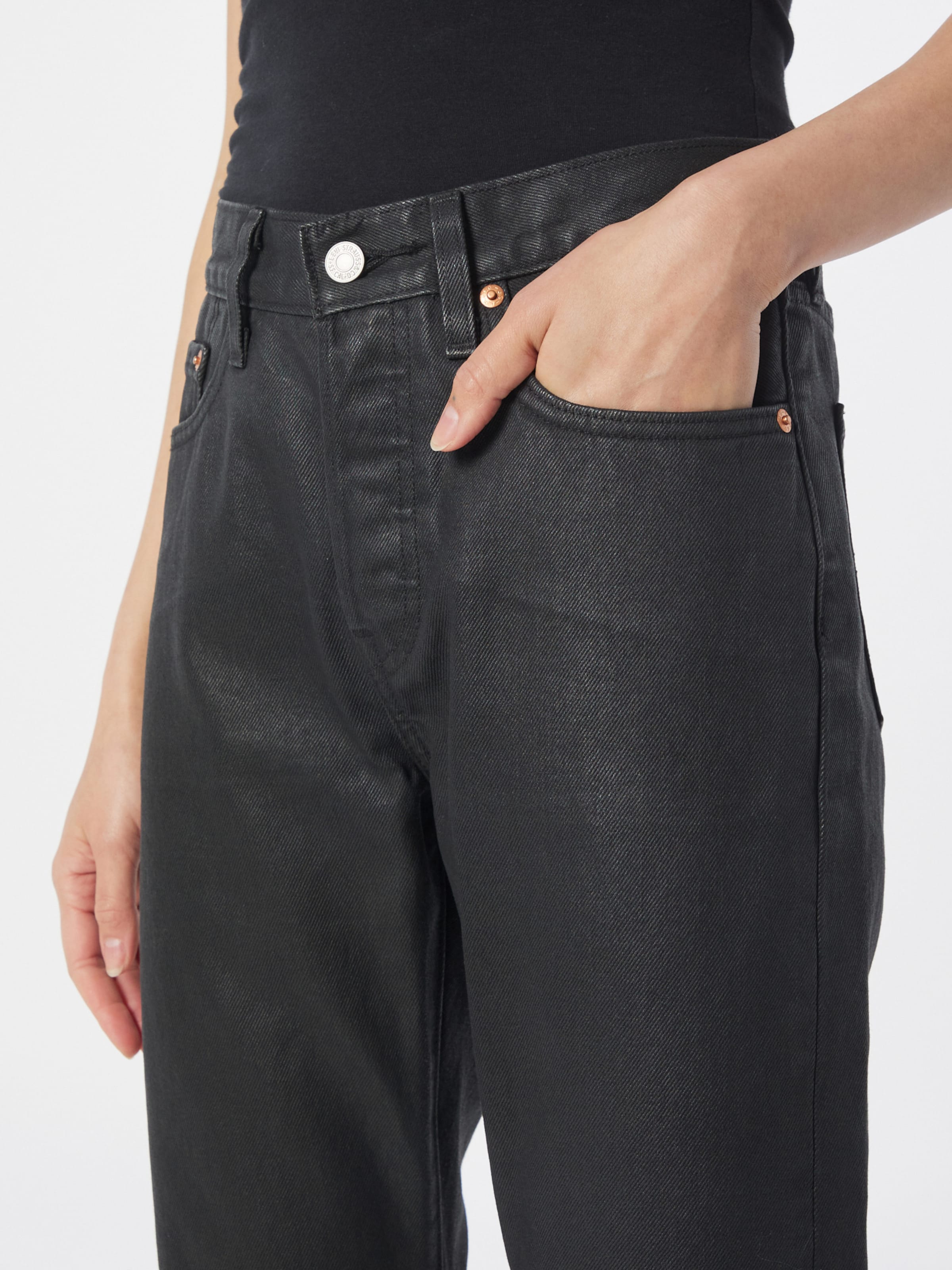 Regular Jeans 501 Wax Coated Black 23 x 26