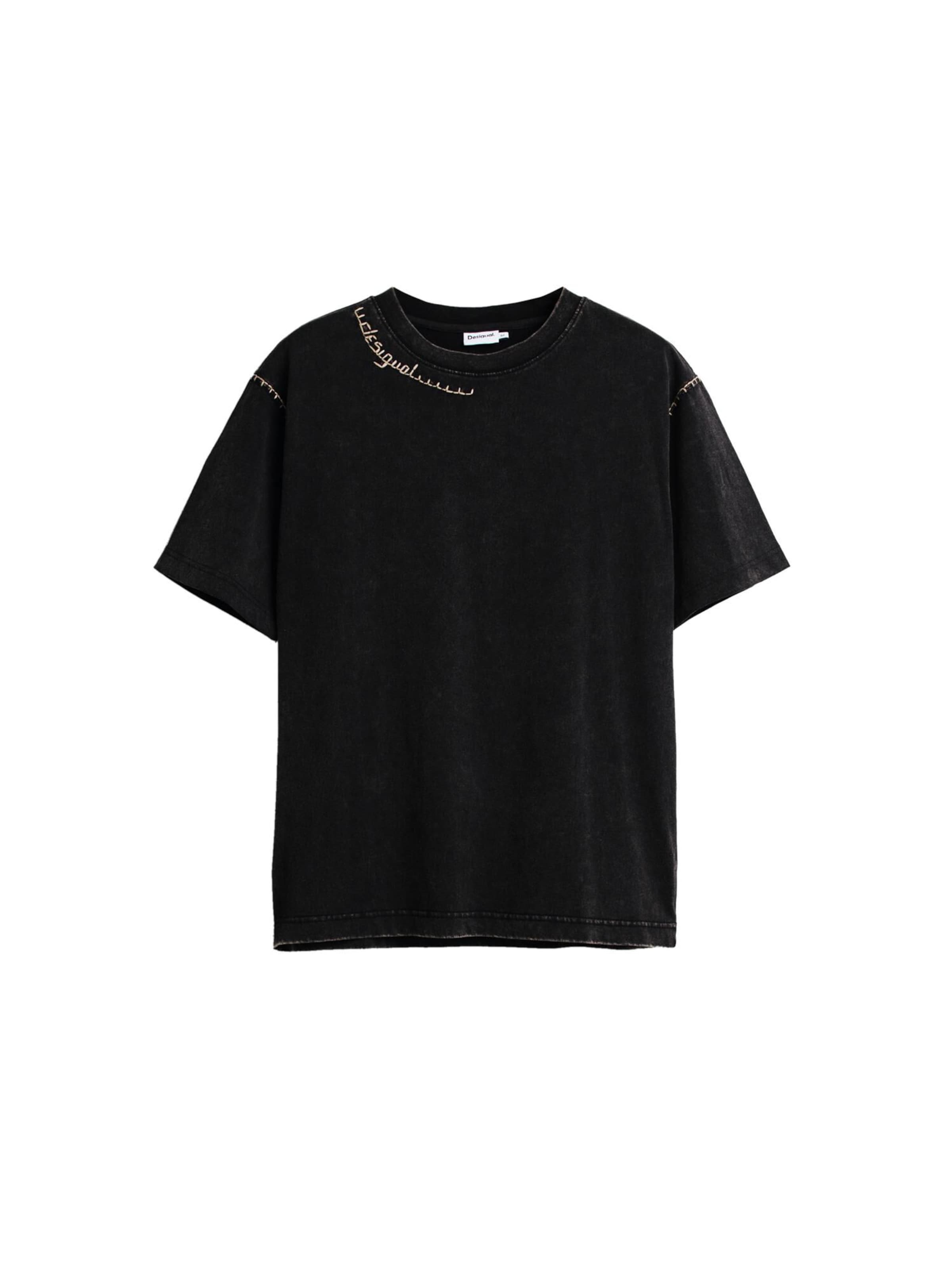 T-Shirt Desigual en noir : devant