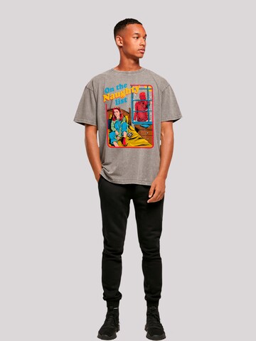 T-Shirt 'Stranger Things Naughty List Netflix TV Series' F4NT4STIC en gris