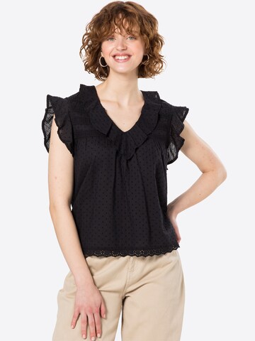 minimum Blouse 'Thola' in Zwart: voorkant