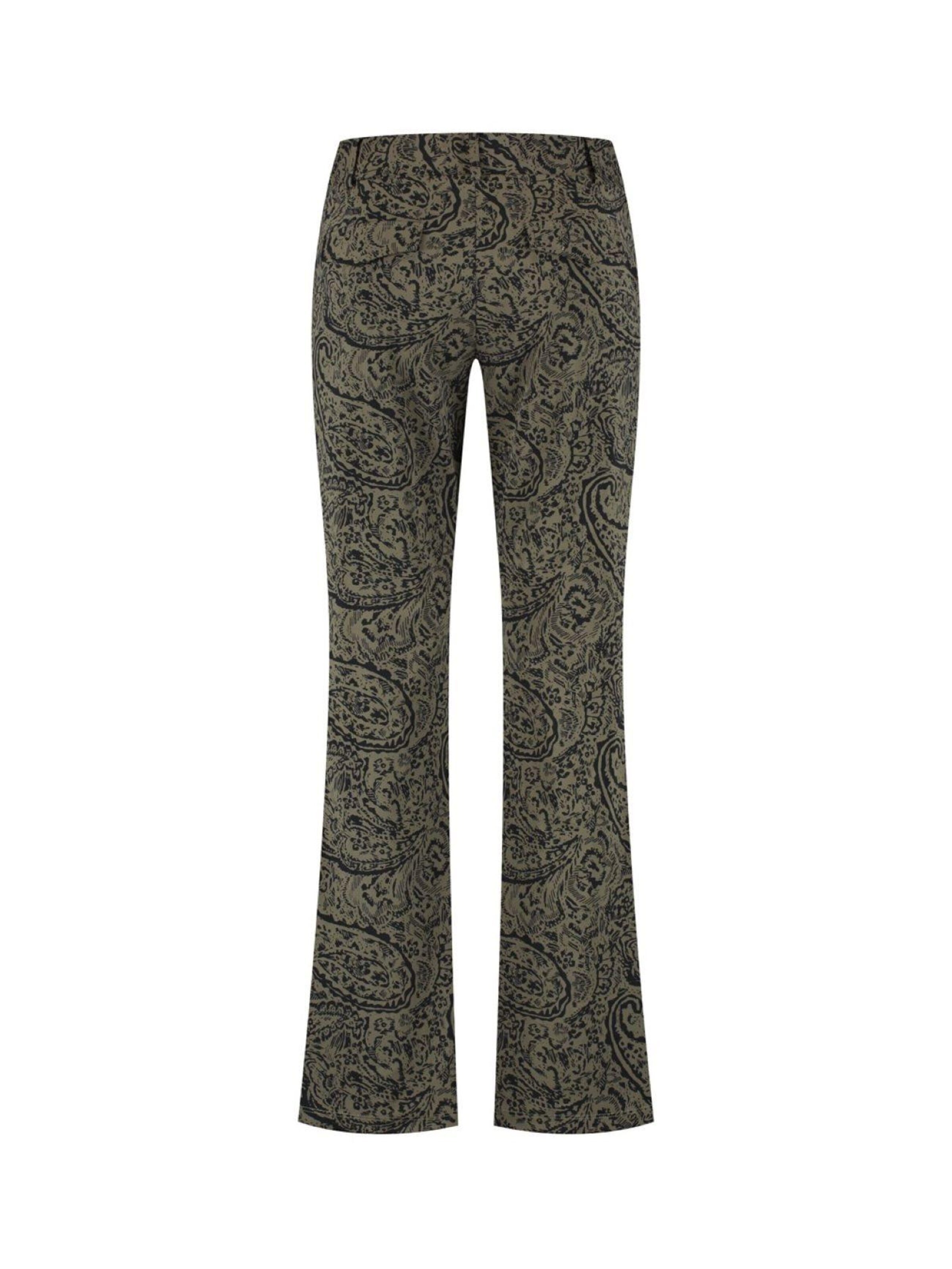 Lady Day Regular Trousers 'Lady Day Poppy Ley print' in Green