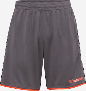 Hummel Regularen Športne hlače ' POLY' | siva barva: sprednja stran