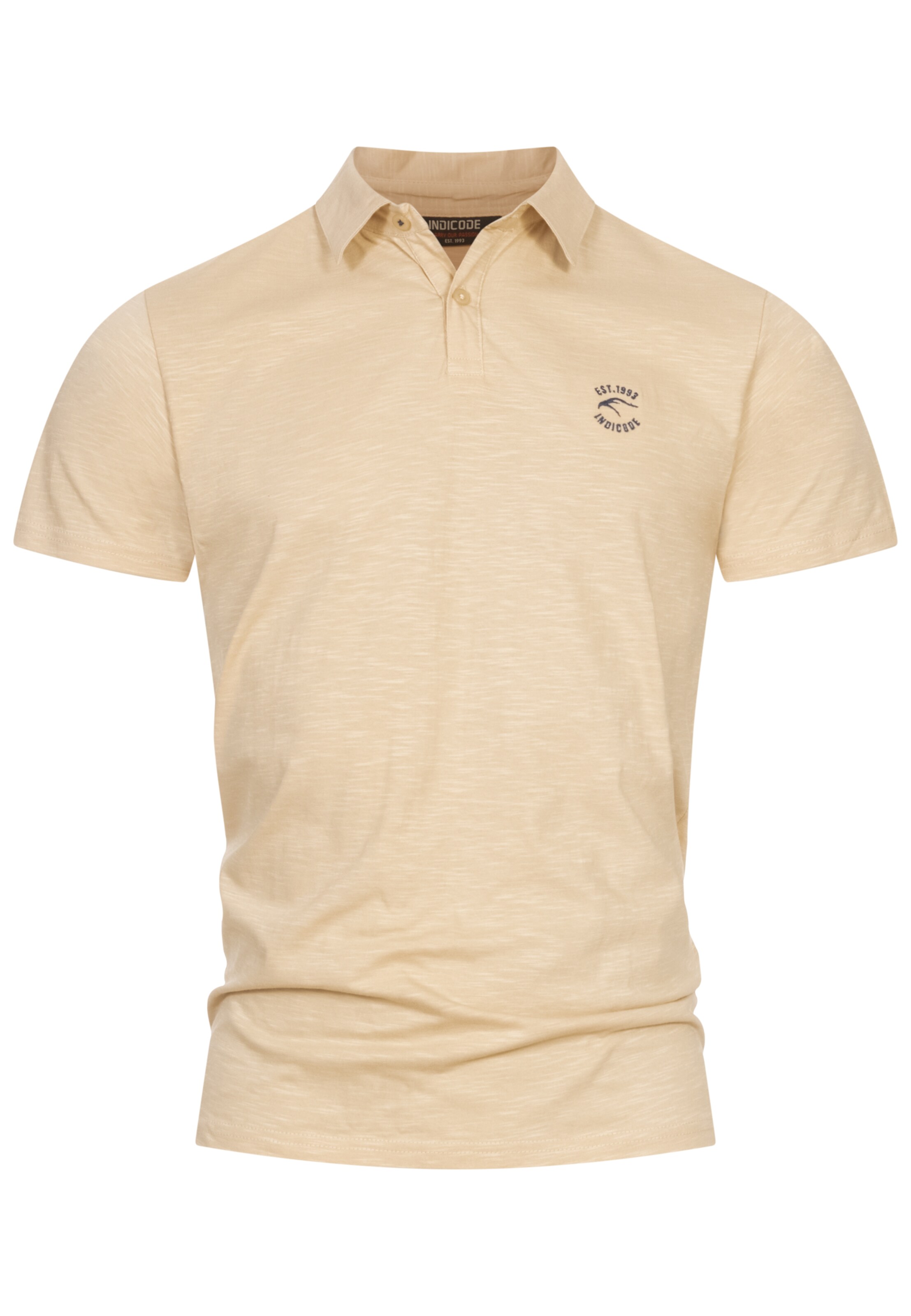 INDICODE JEANS Shirt 'Ddard' in Beige: voorkant