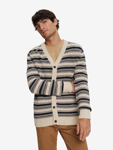 ESPRIT Knit Cardigan in Beige: front