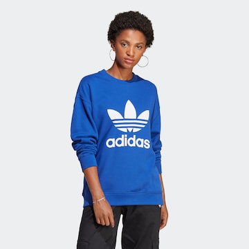 ADIDAS ORIGINALS Sweatshirt 'Trefoil Crew' in Blue: front