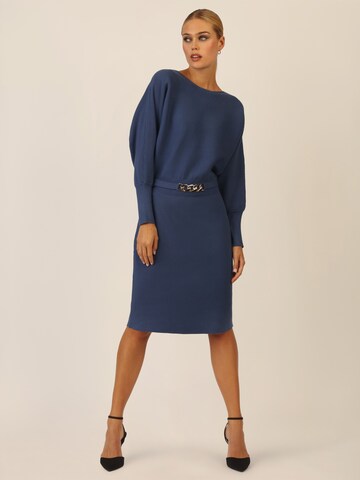 APART Knitted dress in Blue