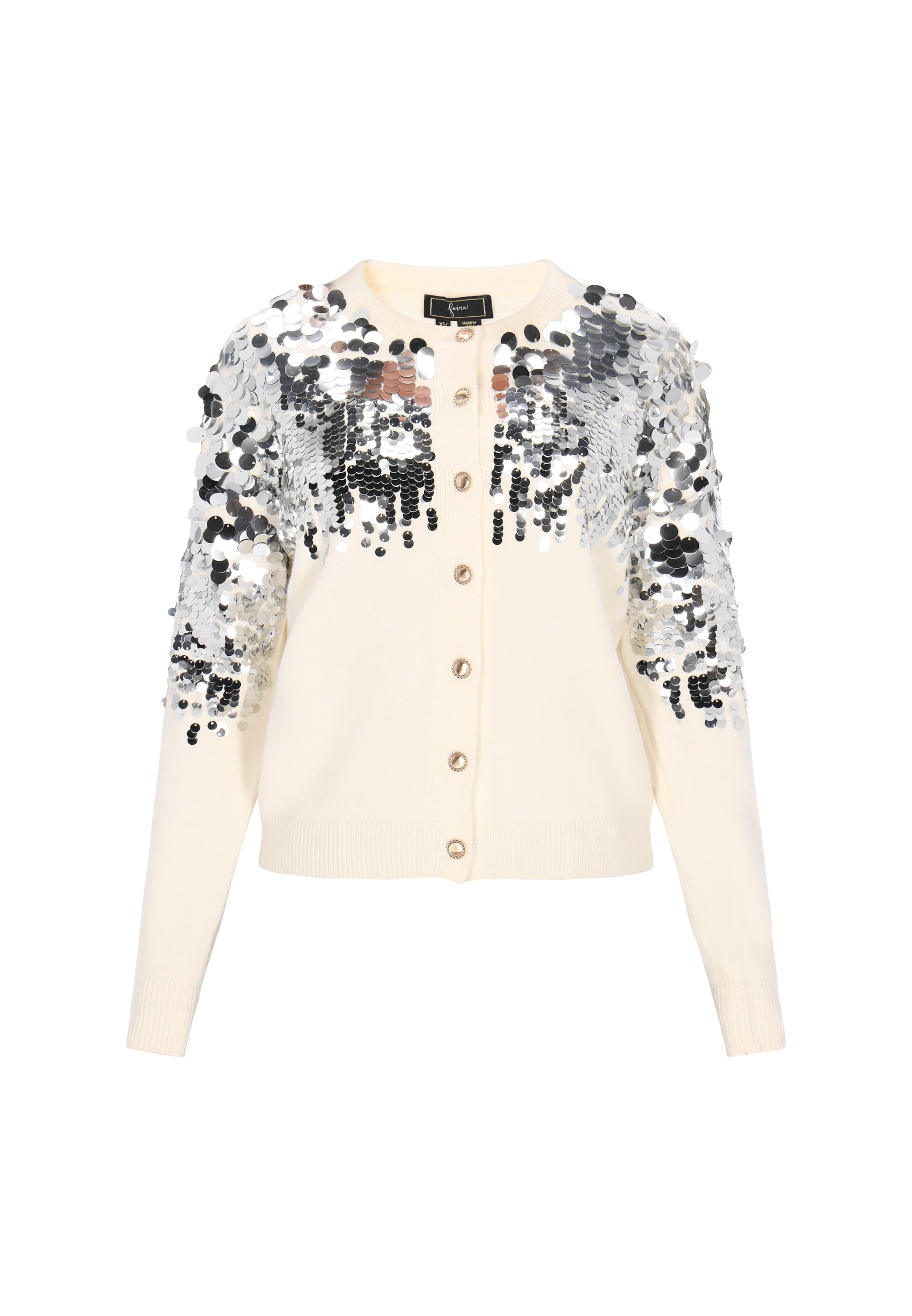 faina - Casaco de malha em branco: frente