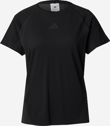 melns ADIDAS PERFORMANCE Sporta krekls: no priekšpuses