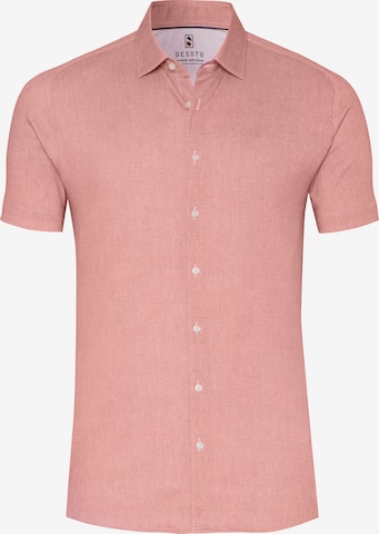 DESOTO jerseyhemd, atumngsaktiv und bügelfrei in Orange: Vorderseite