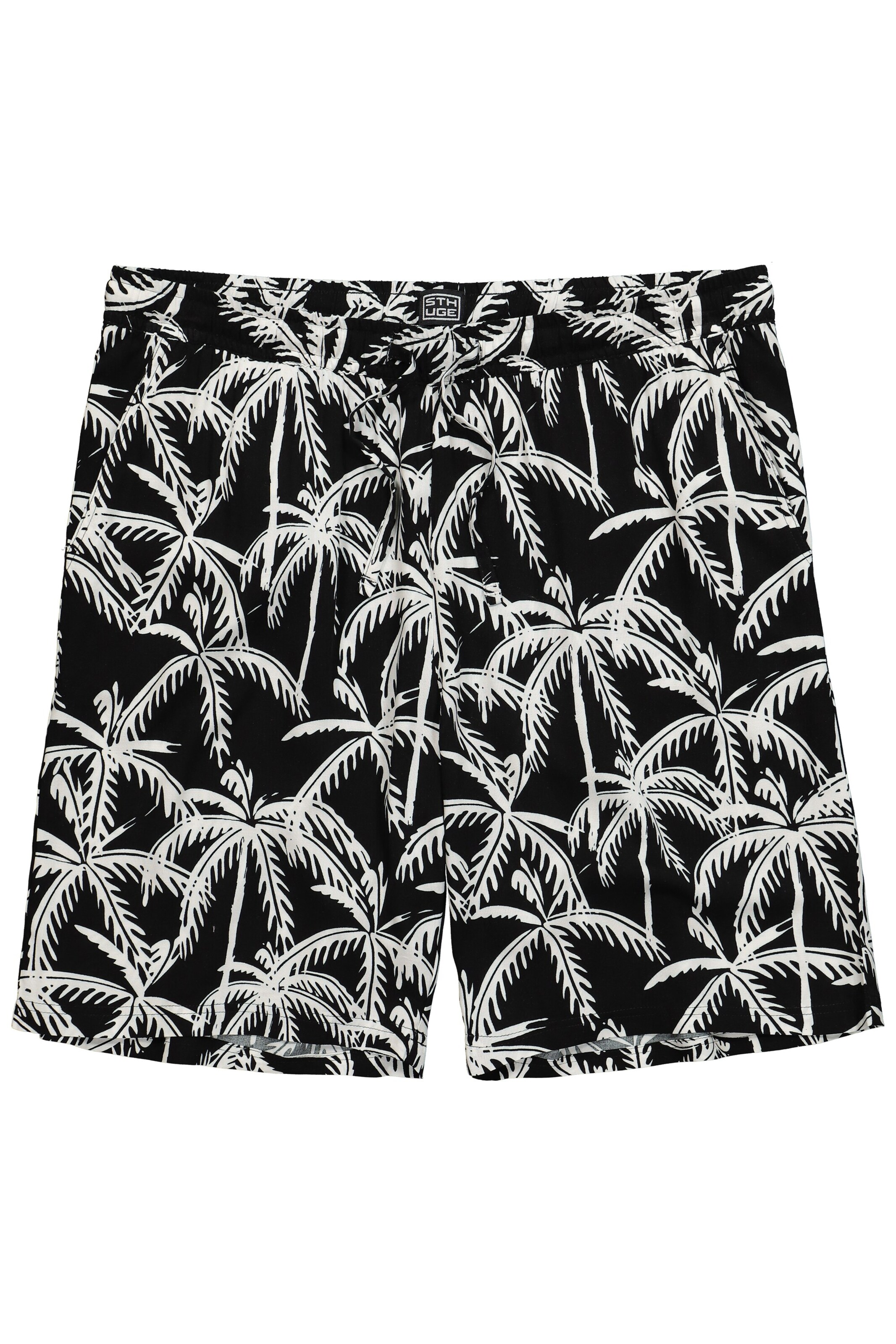 STHUGE Loosefit Broek in Zwart: voorkant