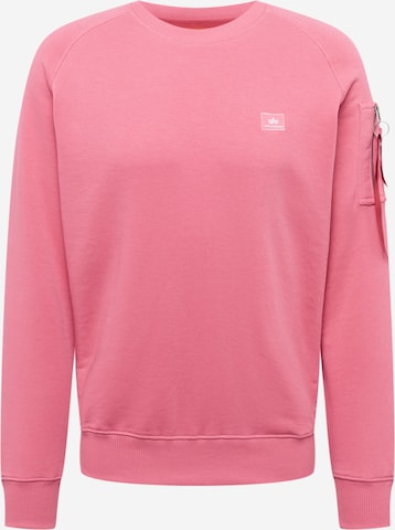 ALPHA INDUSTRIES Sweatshirt 'X-Fit' in Pink: front