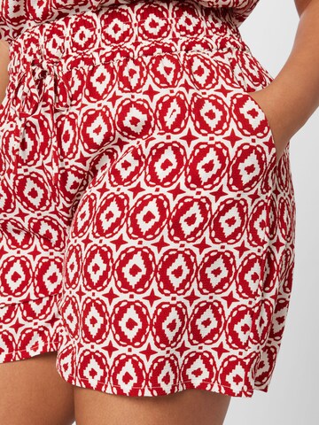 ONLY Carmakoma Regular Shorts 'LUXODA' in Rot