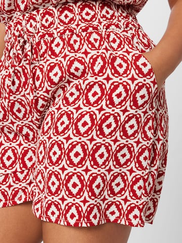 ONLY Carmakoma Regular Shorts 'LUXODA' in Rot