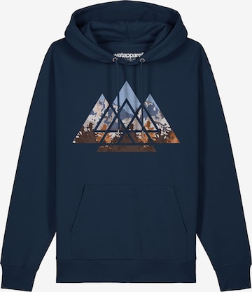 Sweat-shirt 'Geometric Landscape' Watapparel en bleu : devant