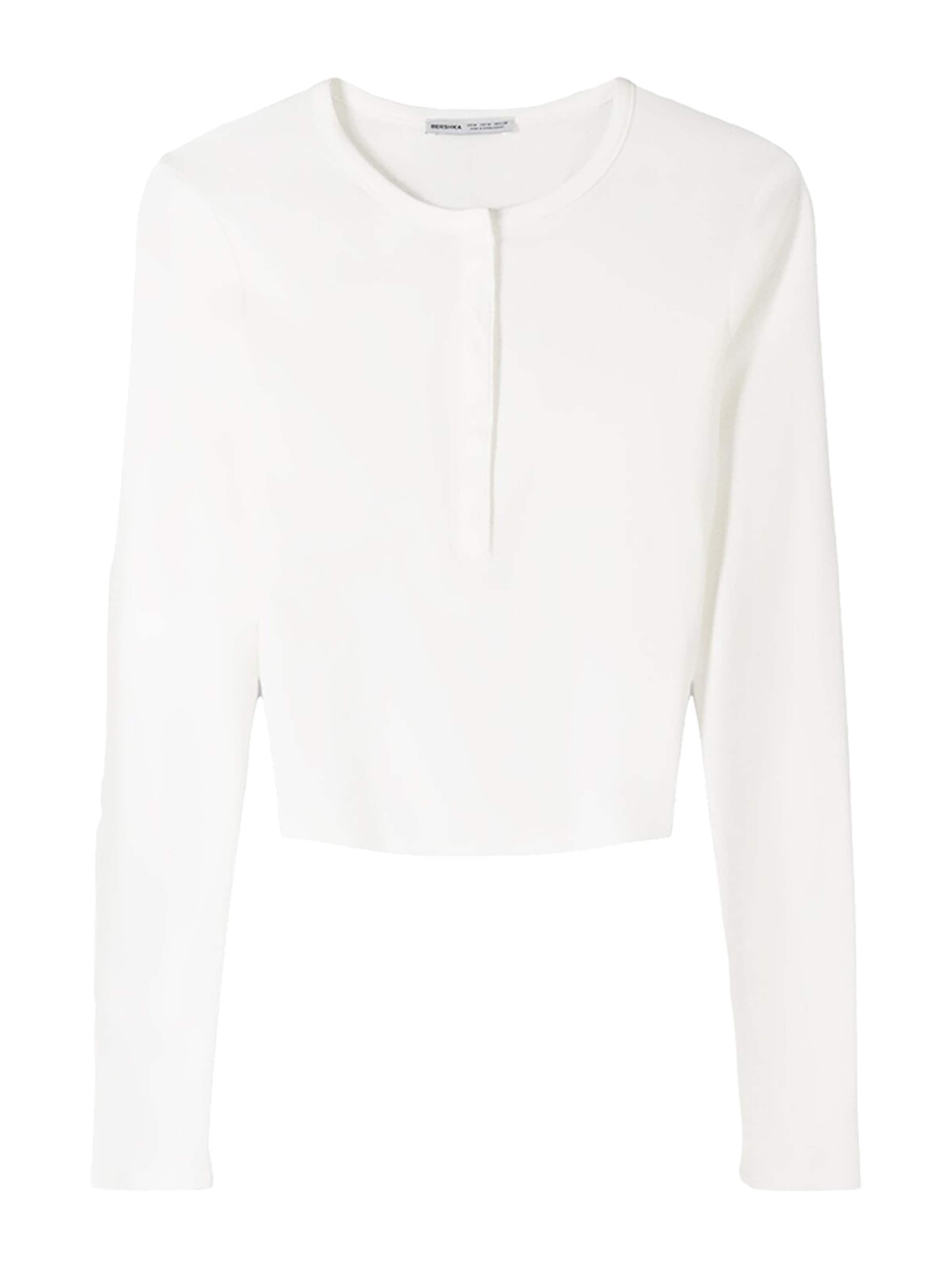 T-shirt Bershka en blanc : devant