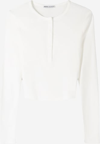 Bershka Shirt in Weiß: Vorderseite