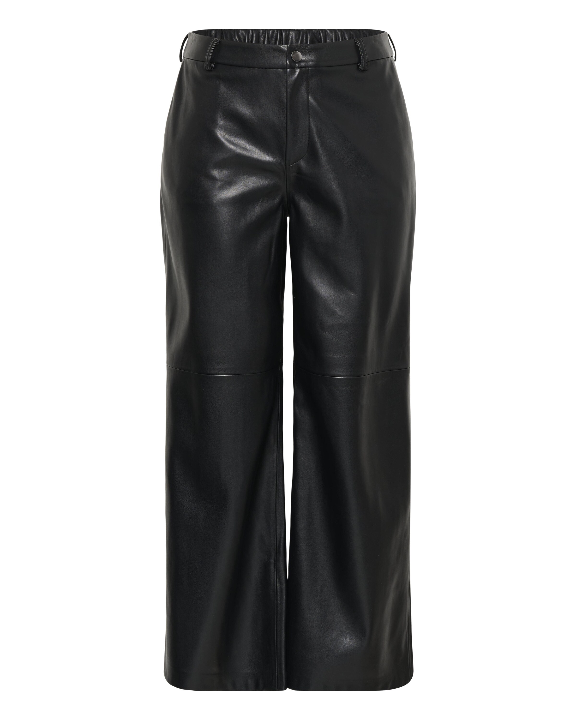 KAFFE CURVE Loosefit Bukser i sort: forside