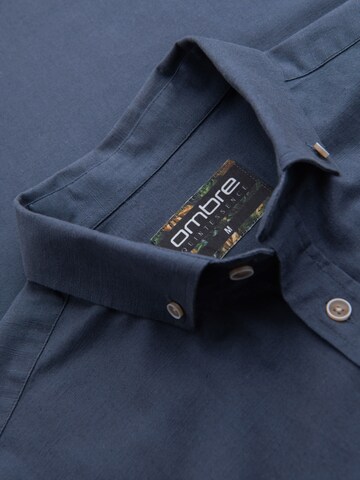 Regular fit Camicia di Ombre in blu
