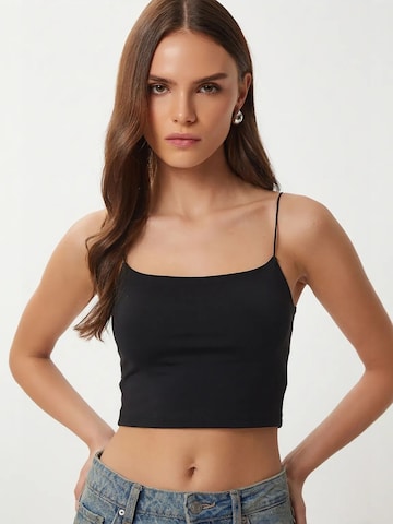 Happiness İstanbul Top 'Crop Top' in Zwart
