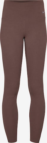 NIKE Skinny Sporthose 'ZENVY' in Braun: Vorderseite